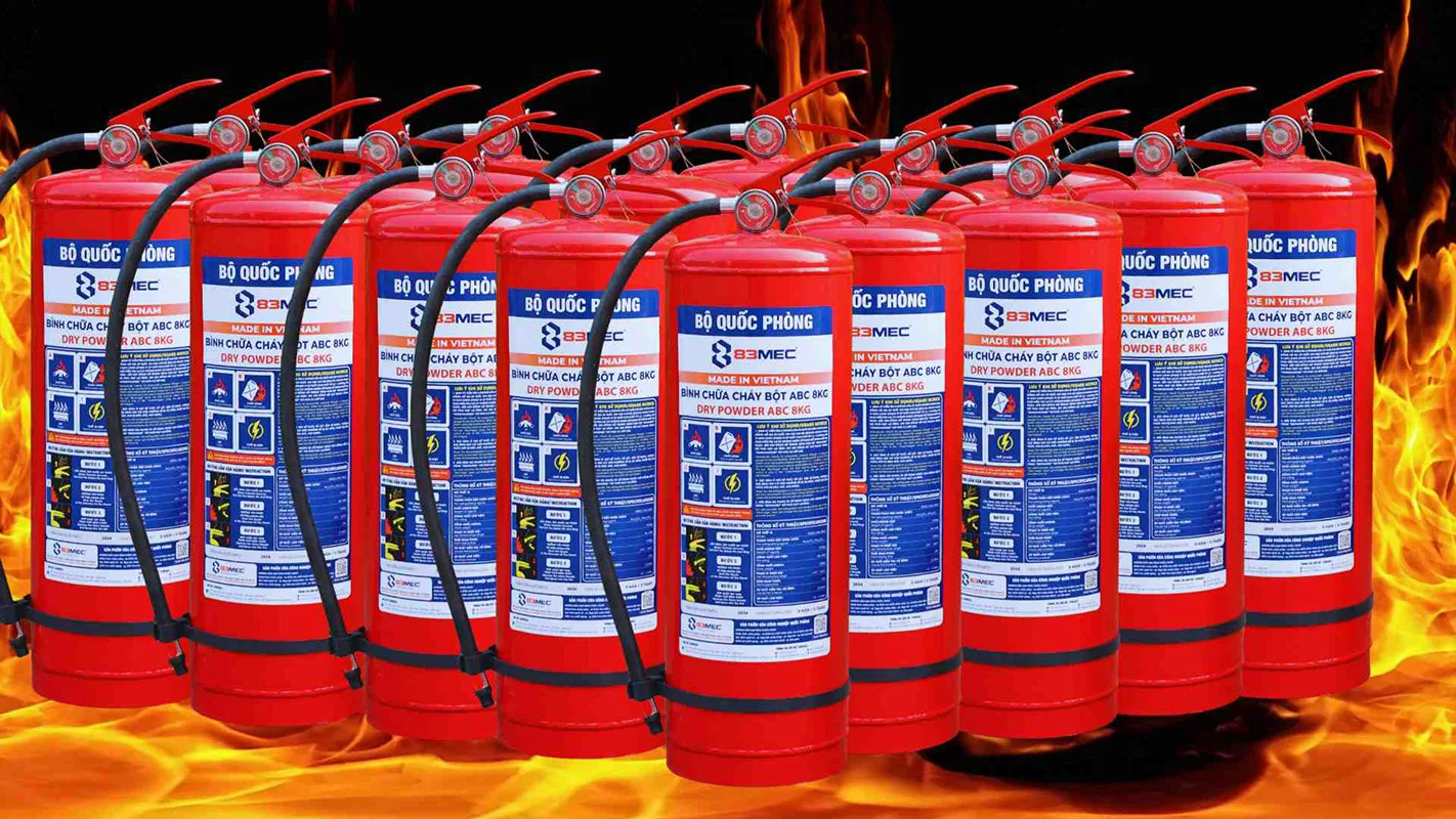 Bình chữa cháy bột ABC 6kg BQP 83MEC (Bộ Quốc Phòng)