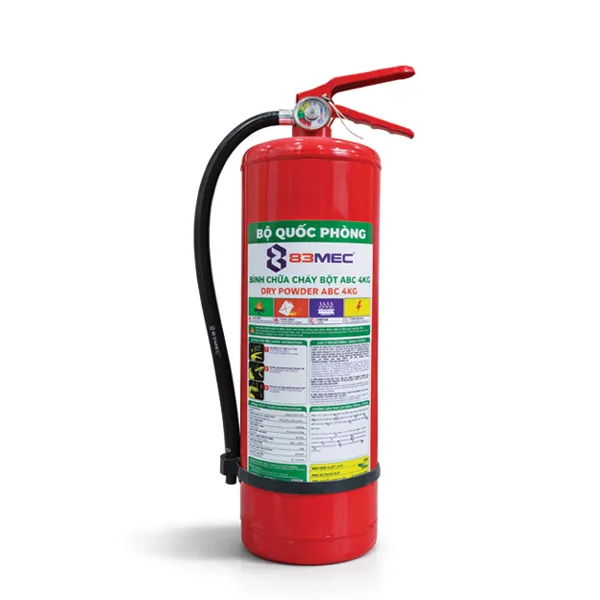 Bình chữa cháy bột ABC 4kg BQP 83MEC (Bộ Quốc Phòng)